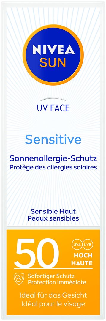 Nivea Sun Protect & Sensitive LSF50 Schutzmilch – 200 Ml, Für Empfindliche Haut, Mit Hohem UVA/UVB-Schutz