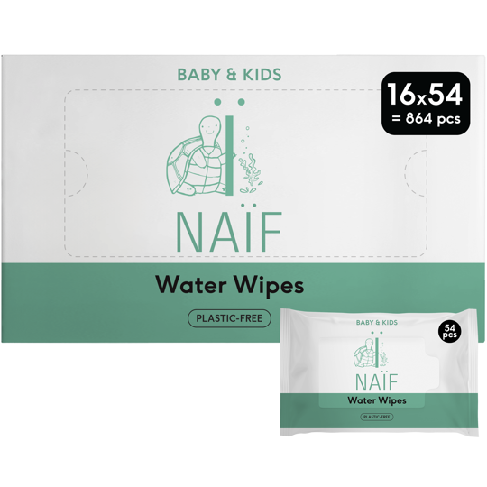Naif Kunststofffreie Baby-Feuchttücher 16er Pack