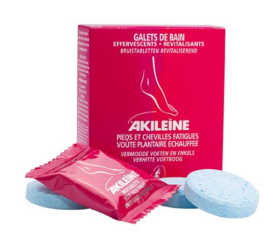 AKILEINE Rot sprudelnde Fussbadtabletten