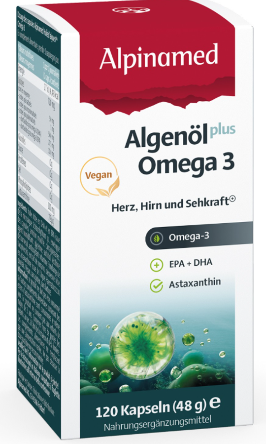 Alpinamed Algenöl plus Omega 3 120 Stück