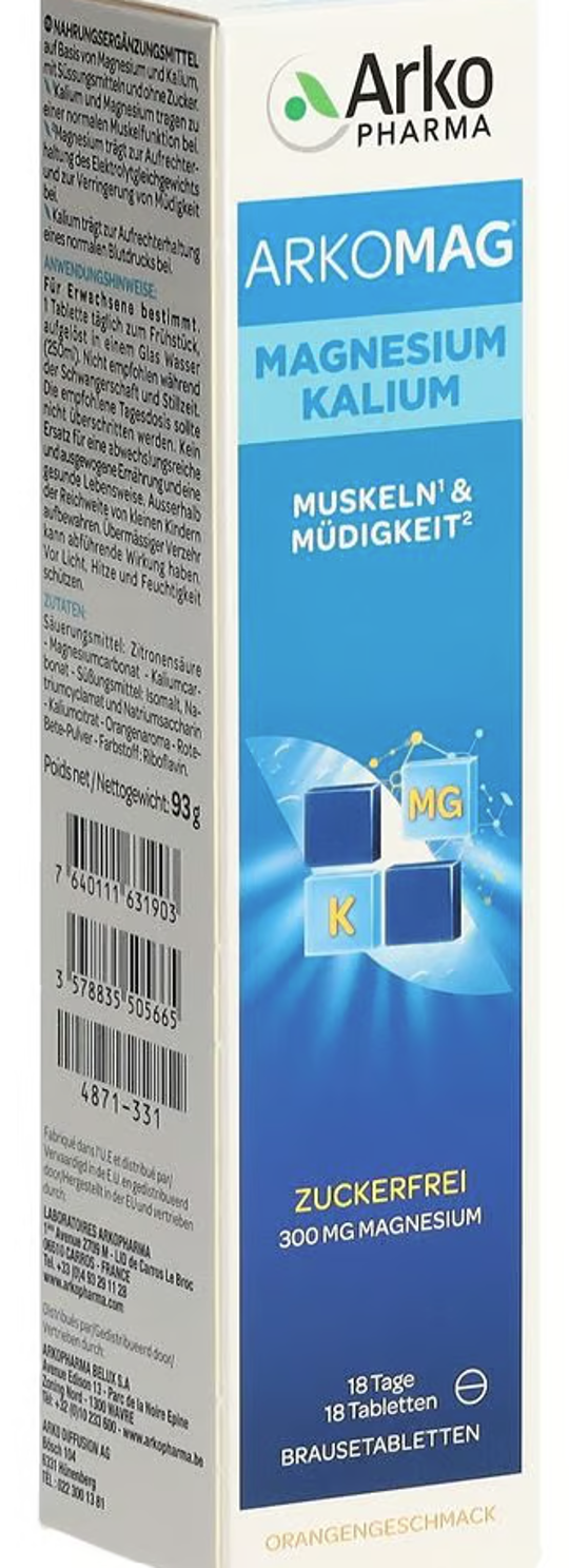 Arkomag Magnesium + Kalium Balance 18 Brausetabletten