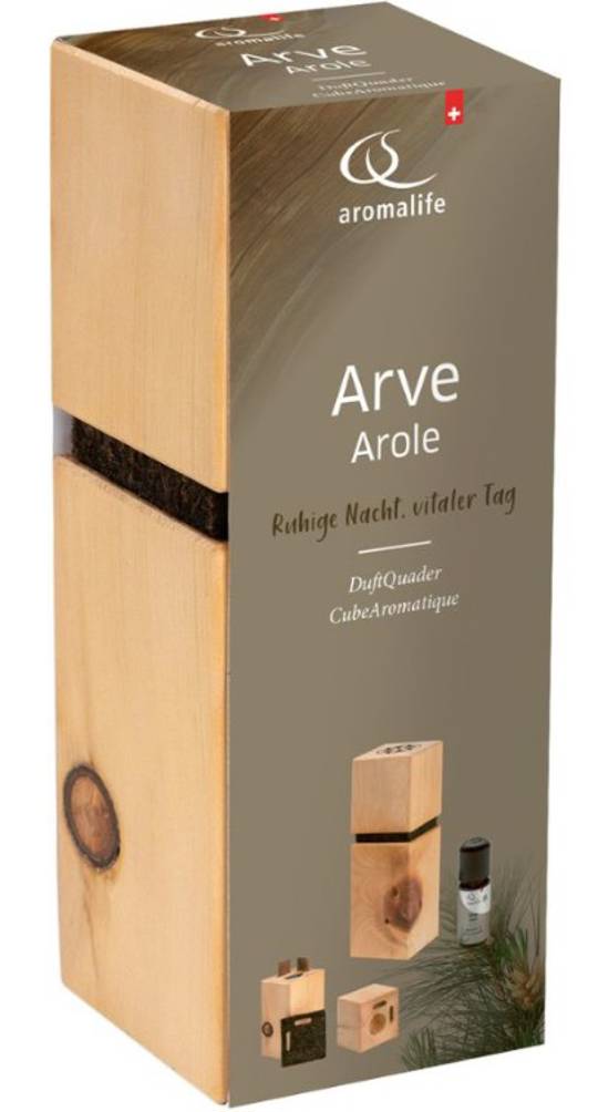 Aromalife_Arve_DuftQuader_mit_ätherischem_Öl_Arve_10ml