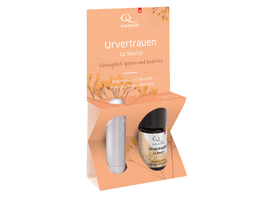 Aromalife Duftmischung mit Riechstift Alu grau Lebensglück Urvertrauen