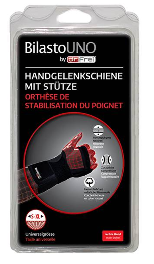 Bilasto Handgelenkschiene, Universalgrösse S - XL rechte Hand