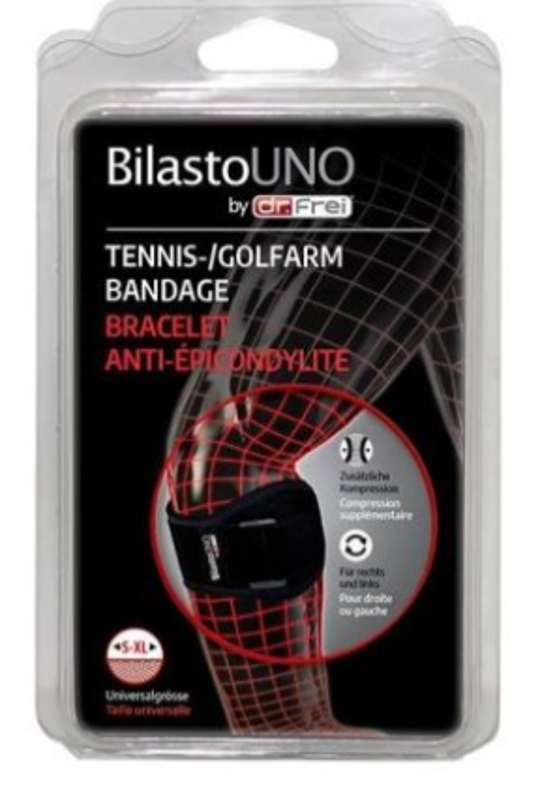 Bilasto Tennis-/Golfarmbandage, Universalgrösse S - XL