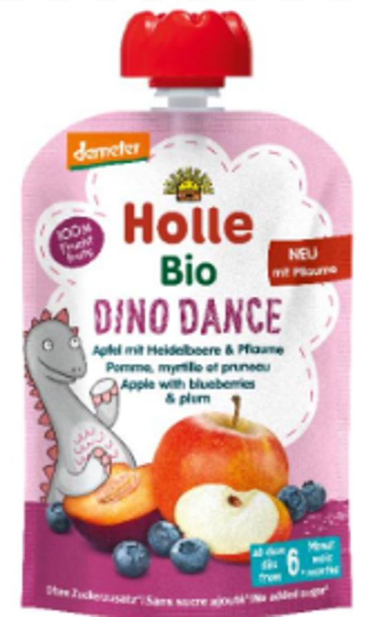 Bio-Fruchtpüree aus Apfel, Heidelbeere und Pflaume 100 g