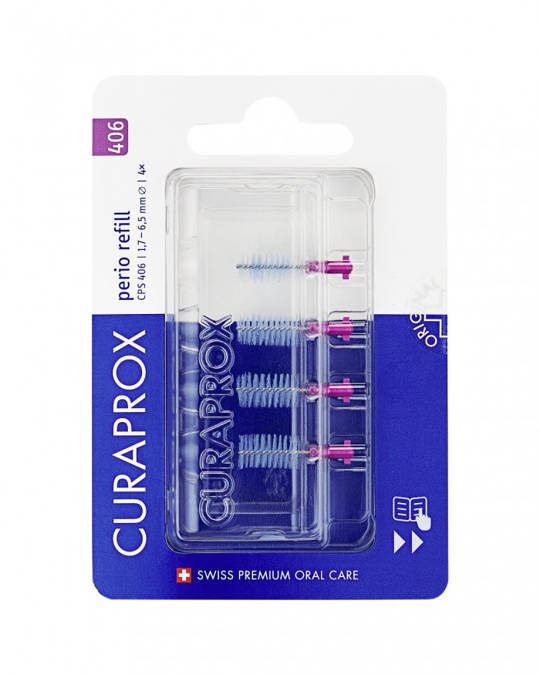 Interdental brush refill perio, size 406, 4 pcs.
