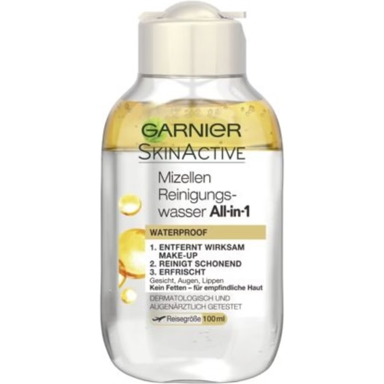 Garnier_SkinActive Mizellen Reinigungswasser All-in-1 Waterproof Mini 100 ml
