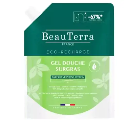 Gel Douche 3 en 1 Verveine Citron Eco-Recharge 1000 ml