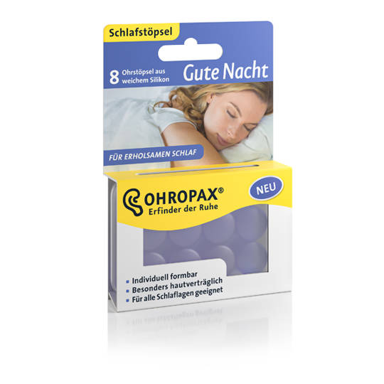 Ohropax Ohrstöpsel Gute Nacht 8 Stück