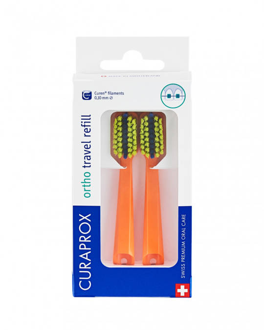 Ortho-Travel-Set Ersatzbürstenkopf, 2 Stk.