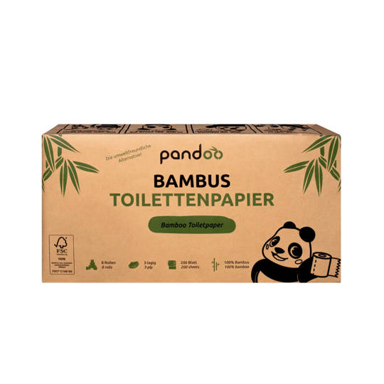 pandoo Bambus Toilettenpapier 3-lagig